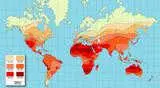 Dünya Haritası Güneş Radyasyonu küçük