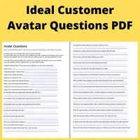 Ideal Customer Avatar Questions