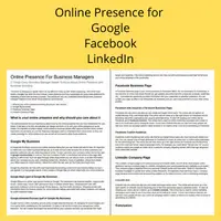 Online presence for Google Facebook LinkedIn