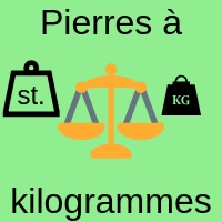 Conversion de pierres en kilogrammes