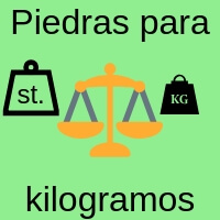 Conversión de piedras a kilogramos
