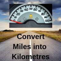 Conversion Of Miles To Kilometers Chart