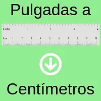 Convertir pulgadas a centímetros centímetros + [1-200 mesa]