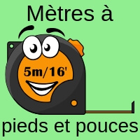 Conversion de mètres en pieds et en pouces