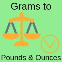 Grams to pounds and ounces converter