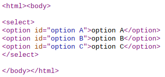 HTML select option dropdown code