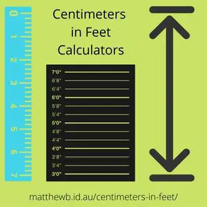 centimeters in feet