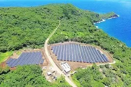 Solar battery island