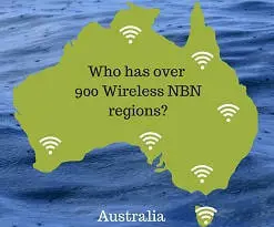 Who has over 900 Wireless NBN regions available? Australia