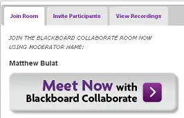 Blackboard Collaborate Moderator user interface