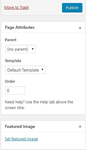Publish a new web page creation