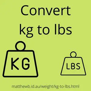 kg to lbs