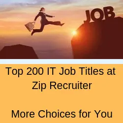 Top 200 IT Job Titles at Zip Recruiter